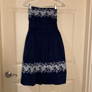 Girl from Savoy Strapless Blue Dress